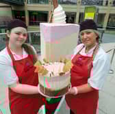 Farmhouse Inns celebrate 20 years with a giant 6ft slice of cake in Leeds' Trinity centre