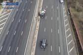 Footage captures the moment a "selfish" driver sped the wrong way down the M25 in a stolen van-- killing two people. 