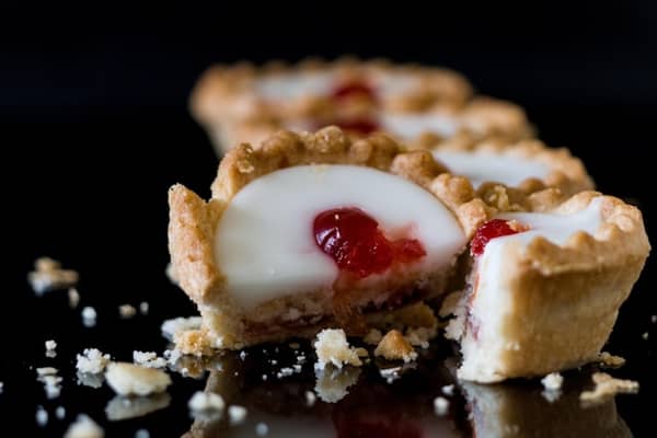 Bakewell Tart comes in many versions, from a fondant topped treat (pictured) to a traditional pudding loaded with a set baked custard.