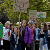 Climate change protesters in Derbyshire