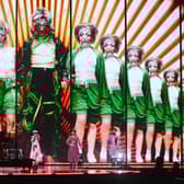 Let 3, representatives for Croatia, perform during the first dress rehearsal for Semi Final 1 of the Eurovision Song Contest 2023 at M&S Bank Arena.