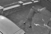 CCTV footage has been released by officers who are investigating an incident where paint was thrown over a house in Darley Abbey
