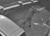 CCTV footage has been released by officers who are investigating an incident where paint was thrown over a house in Darley Abbey