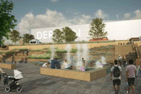An artist's impression of how the new-look LED Derbion facade could look