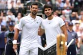 Novak Djokovic (left) and Carlos Alcaraz (right)