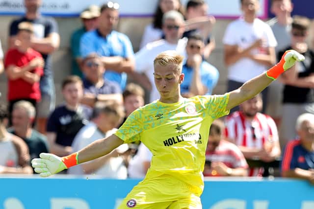 Matthew Cox playing for Brentford