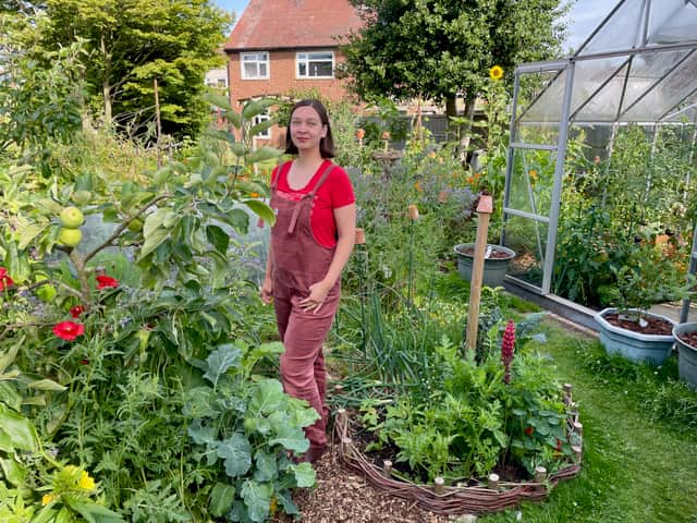 Derby woman Liena Legzdina in her lovely garden