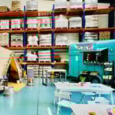 Colleague Box’s latest venture will  welcome people to host meetings at their massive warehouse with pretty tent and chilled beverages on  hand