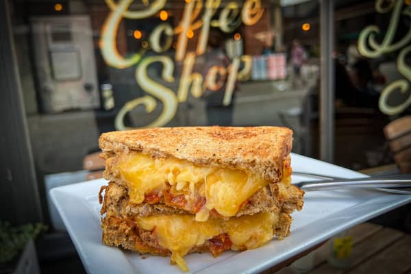 This loaded cheese toastie is one of the sandwiches the Sandwich Tester could be enjoying from 200 Degrees Coffee