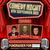 Tickets for the comedy fundraiser event costs £15