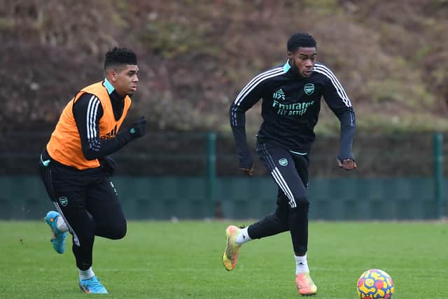 Tyreece John-Jules training for Arsenal