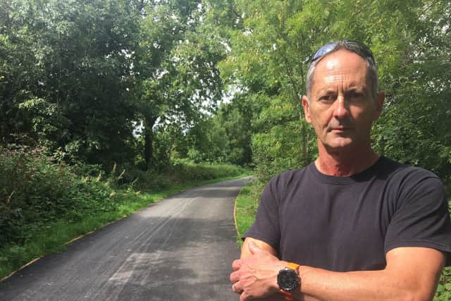 Concerned David Gale says the works taking place will make the 'scenic' footpath in Alvaston too dangerous to use and fears for public safety. 