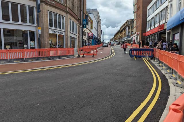 Work to upgrade St Peter's Street in Derby city centre is almost complete.