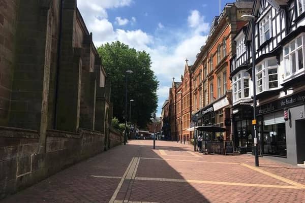 St Peter's Churchyard in Derby where plans for a new market have been refused.