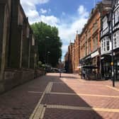 St Peter's Churchyard in Derby where plans for a new market have been refused.