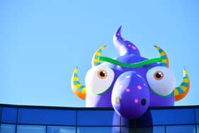 This giant monster, just one of nine, has taken over the city and is just looking to make new friends | Image Alex Hannam - BID Leicester