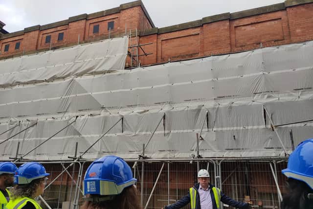 The tour of the live working site gave a sneak peek into the progress so far at the Victorian building