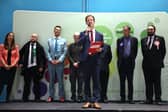 Alistair Strathern gives his victory speech in Mid Bedfordshire. Credit: Getty