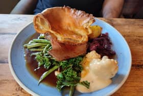 Beef mini roast at The Malt Aston On Trent came with all the usual Sunday carvery trimmings plus half of a golden Yorkshire pudding | Image Ria Ghei