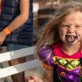 This little girl is really enjoying her Dealthy Mallows ice cream from Bluebell Dairy in Derby
