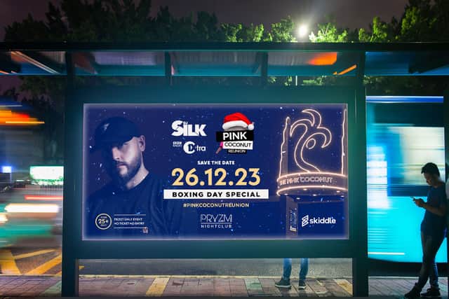Anticipation is building ahead of the Boxing Day Pink Coconut Reunion club night, whose promotion can be seen across the city of Nottingham