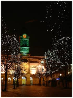 Derby Guildhall by night 