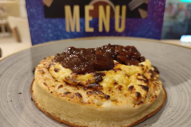 Gloriously gooey golden cheese on a hot giant crumpet was truly scrumptious | Image Ria Ghei