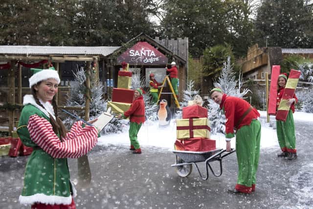 Santa is getting ready to welcome all the little ones to West Midlands Safari Park