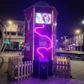 The giant post box has arrived just in time for Christmas