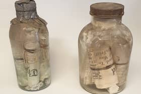 Time capsules discovered during the Market Hall refurbishment contain snippets of history and are now part of an exhibition in Derby