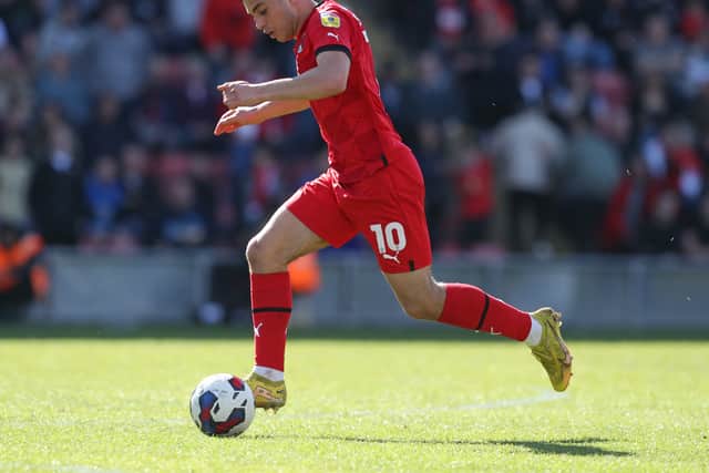 Ruel Sotiriou playing for Leyton Orient in a League One match