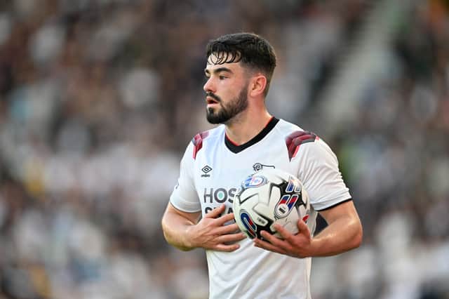 Eiran Cashin playing for Derby County against Oxford United