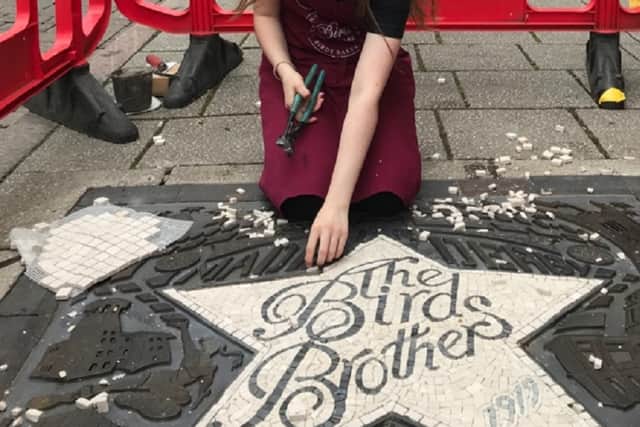 Bakery giants The Birds Brothers have a Made in Derby star outside their Iron Gate shop | Image: Avit media & VisitDerby
