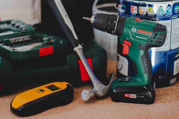 An example of a range of tools that could be available soon from the library include power drills and screw kits 