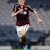 Rocco Friel in action for Hearts U21 in Youth Cup