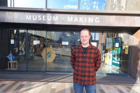 Dr Alex Rock was one of the Derby Museum's team who was on hand to welcome visitors back | Image Ria Ghei