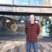 Dr Alex Rock was one of the Derby Museum's team who was on hand to welcome visitors back | Image Ria Ghei