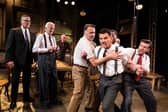 Fisticuffs, murder and mayhem is at the heart of Twelve Angry Men showing at Derby Theatre - pictured is Tristan Gemmill (centre) being held back by Gary Webster (left) and Gary Nealon (right)