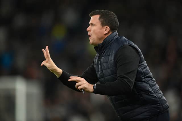 Gary Caldwell managing Exeter City at Pride Park