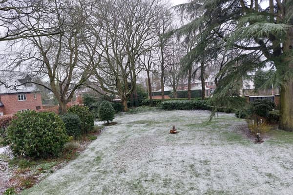 The weather in Derby (pictured is Littleover) has seen snow flurries across the region, with heavier snowfall expected over the hills | Image Ria Ghei