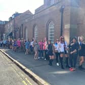 Following sell-out events across the region - here is the queue for Spice World screening in Derby - Coyote Ugly will be shown at another popular city centre bar