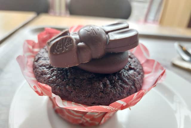 Costa Coffee KitKat Chocolate Muffin came with a cute Easter treat, a mini chocolate bunny | Image Ria Ghei