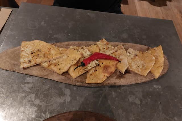 Garlic bread with chilli was a lovely freebie at Zizzi Derby | Image Ria Ghei