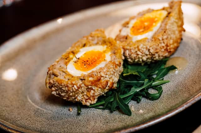 Our mouths are watering just looking at this scotch egg