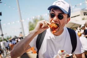 Derby Wing Fest is expected to welcome thousands to the city - much like this chicken wing fan - for the spring food festival with a twist 