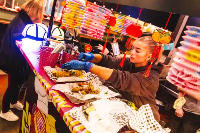Cambridge Street Collective is a new food hall concept coming to Sheffield - pictured is a trader at Kargo MKT Salford to give a flavour of what diners can expect | Image @cameronbeedie | The Blend Family