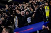 A moment of pure glee captured in the away stands as Derby County score against Portsmouth 