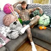 Dan Soar is social media superstar Tattooed Knitter whose recent knitting challenge saw him smash a world record Photo Dan Soar