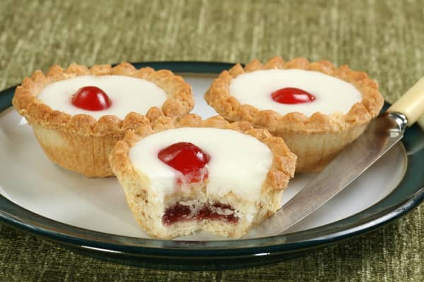 Iced Cherry Bakewell Tarts are a Derbyshire delicacy 