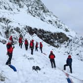 The rescue of Ben Longton, 18, in snowy conditions on Scafell Pike, by Wasdale Mountain Rescue Team.  